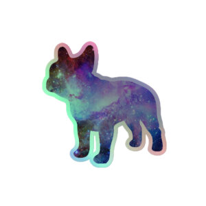 SPACE PIG French Bulldog Holographic sticker
